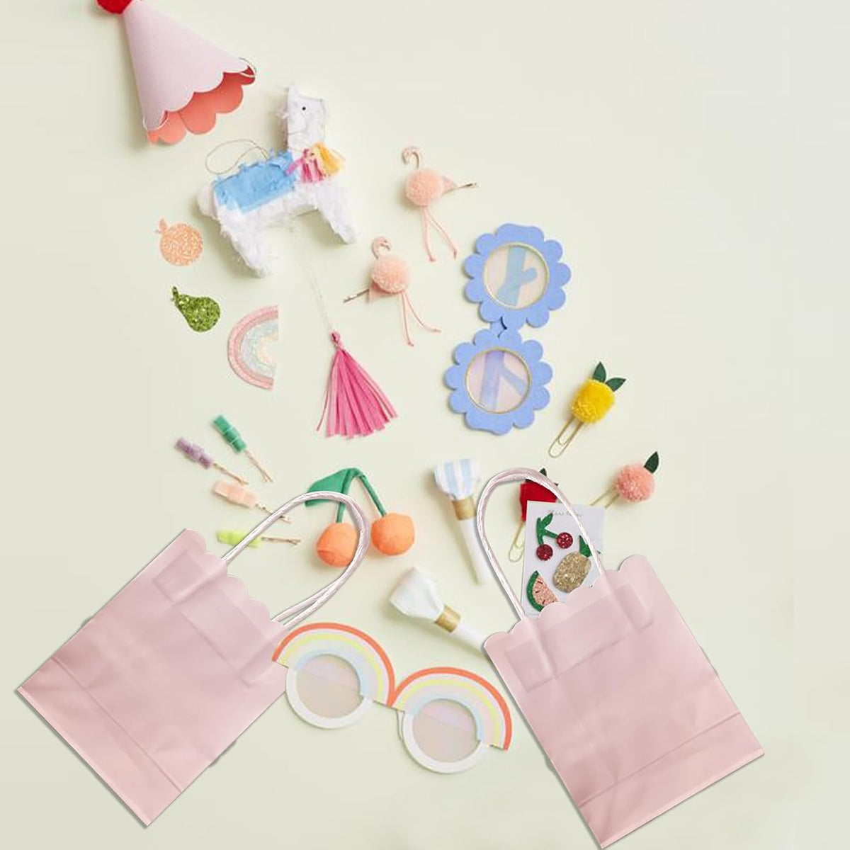 Mini Pink Gift Bags 4.7x5.9x2.3 Inch 25Pcs For Goodie, Party Favor
