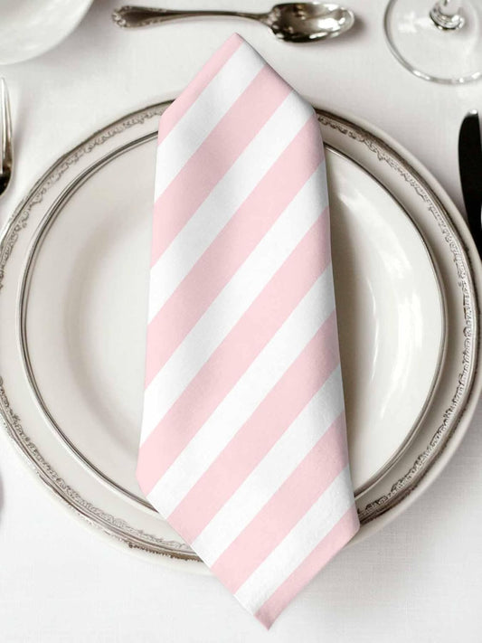 1Pcs Pink and White Striped Dinner Napkins Gradient Geometric Cloth Napkins 20 x 20 Inch Reusable Washable Soft Napkin Guest Hand Towel for Cocktail, Party, Dinner Supplies