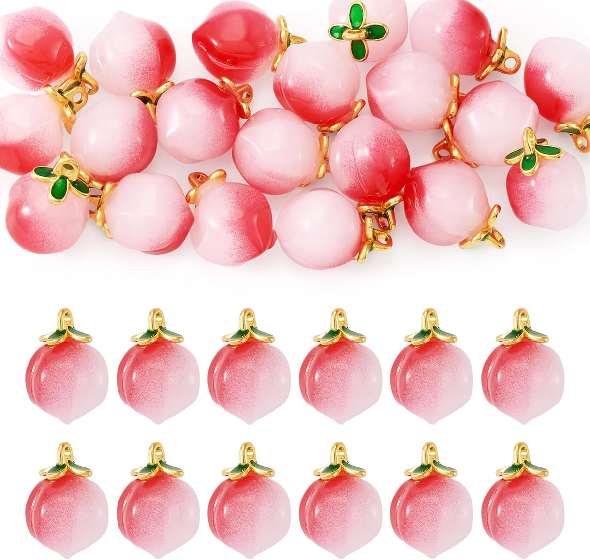 Fruit Dangle Charms Pendants Cute Resin Food Pendants Apple Orange Pineapple Strawberry Pendants Lovely Vegetable Mushroom Charms for DIY Craft Earring Bracelet Necklace Jewelry Making