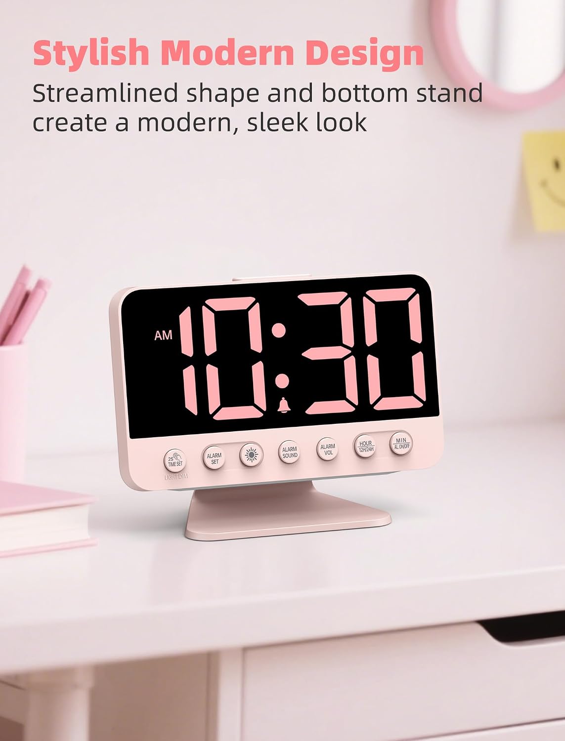 Digital Alarm Clocks for Bedrooms with Large Bold Number