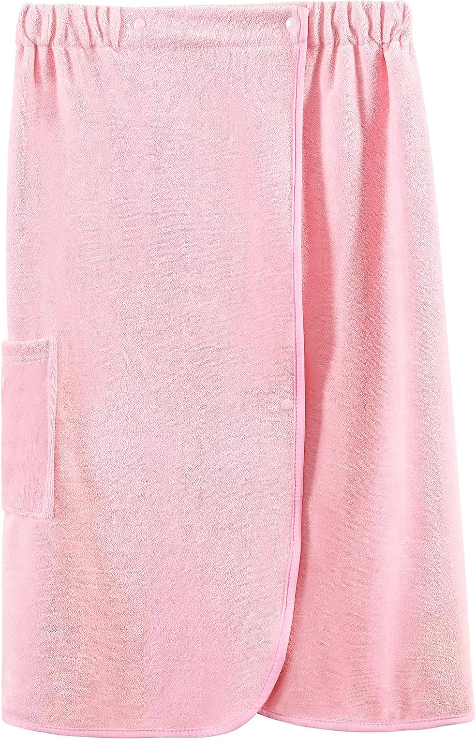 Accbitey Womens Wrap Towel Adjustable Snap Closure Shower Wrap Lightweight soft Spa Towel Bathrobe with Pocket