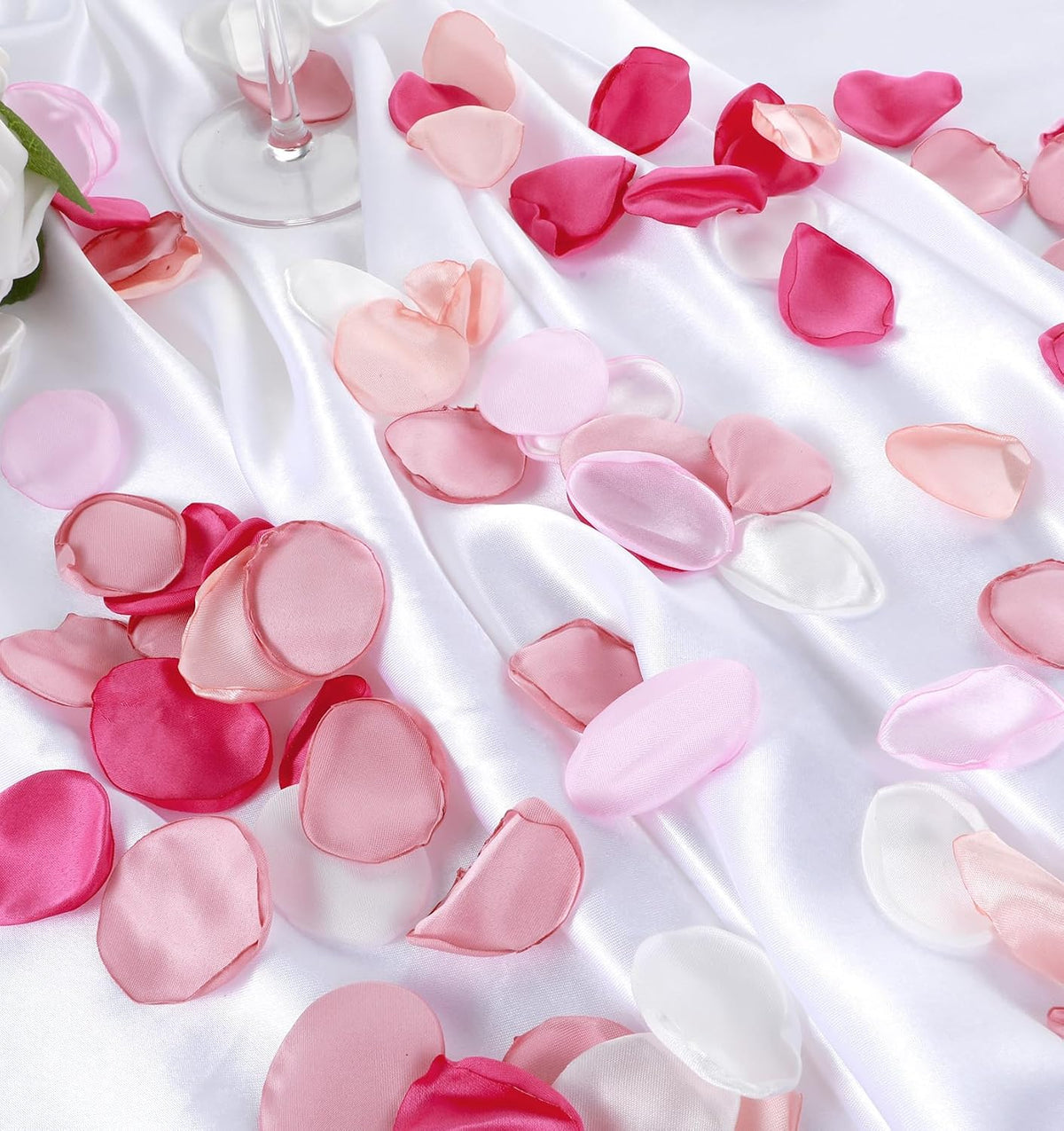 200Pcs Pink Rose Petals, Fake Flower Petals for Flower Girl Weddings
