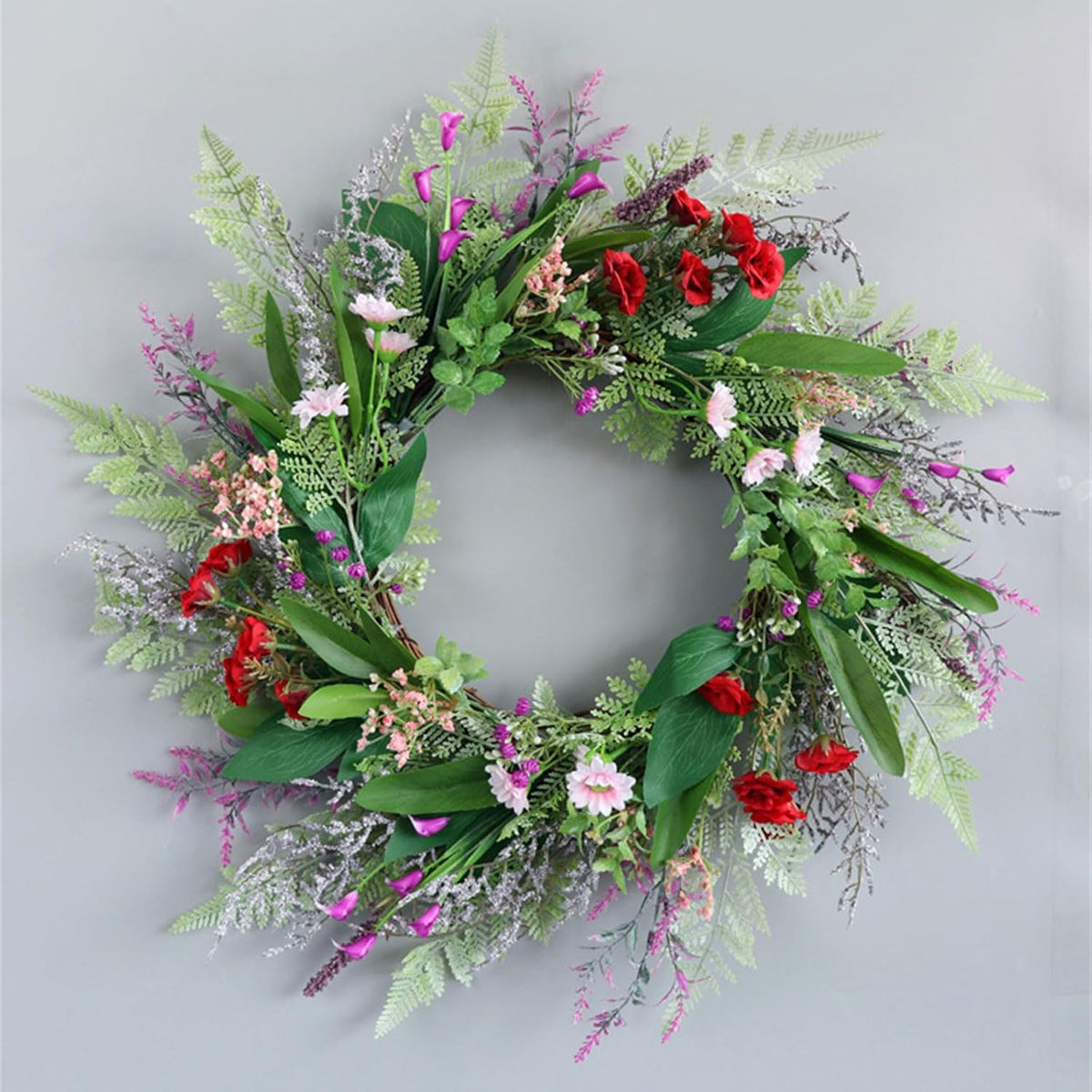 Romance Peach Faux Flower Garlands Handcrafted Wedding Arched Decoration Parties Backdrops Ornament Accessory Wedding Decoration Floral Rings