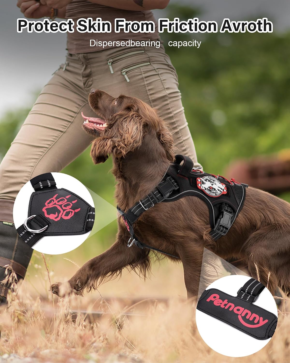 Tactical Dog Harness Breathable Mesh Service Vest M Pink Camo