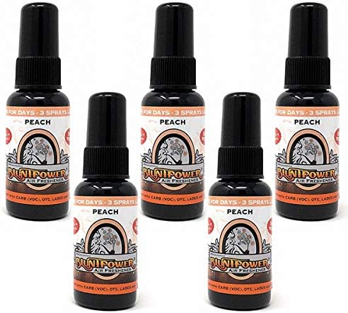 (Peach, 5 Pack) Concentrated Air Freshener - Premium Oil Based Air Freshener Spray For Home and Car - Long-Lasting Bathroom Spray, Car Freshener, & Odor Eliminator Spray