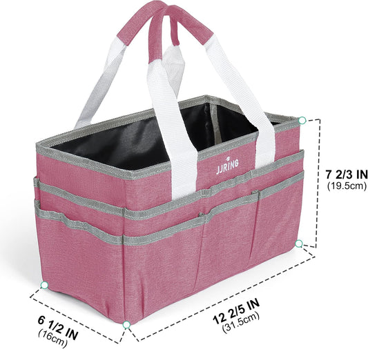Craft Organizer Tote Bag Art Storage Caddy Pink