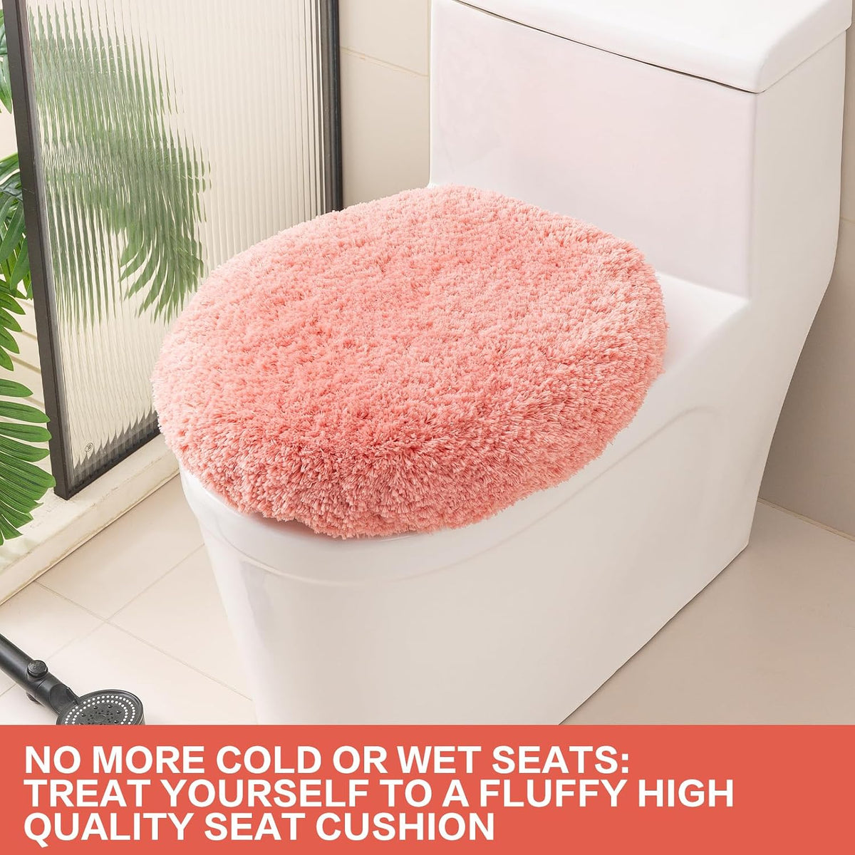 Microfiber Toilet Lid Cover, 17.5"x15" Fits Round Oblong and Elongated