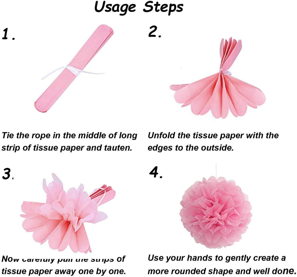 It's A Girl Baby Shower Decorations - Pink & Gold Banner, Lanterns, Pompoms, Flowers, Honeycomb Balls, Balloons, Foil Tassels