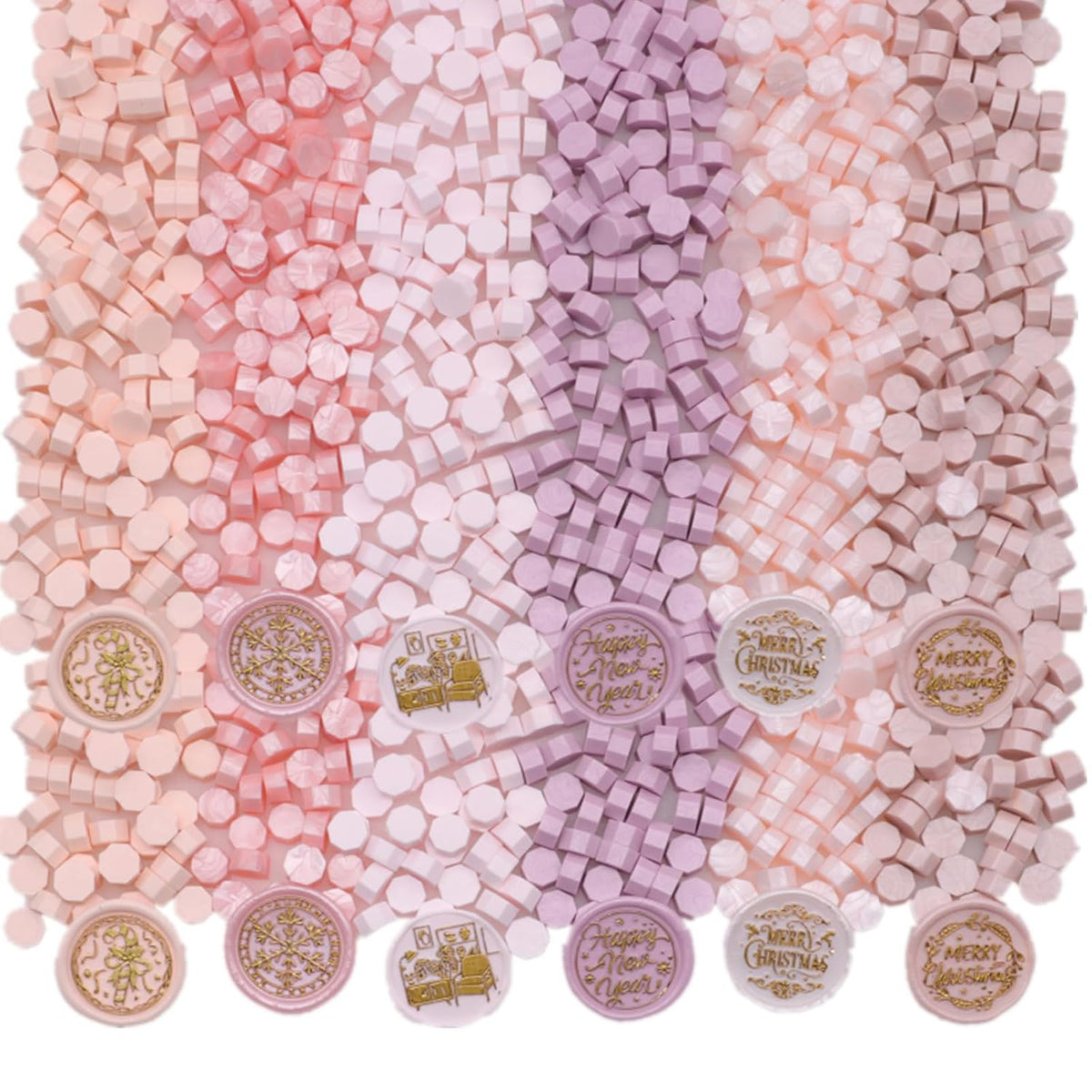 600Pcs Wax Seal Beads, Sealing Wax Beads for Waxseal Stamp, Waxsealbeads Set with 6 Colors Perfect for Giftsealing, Letter Sealing,Wedding Card, Envelopessealing (Pink)