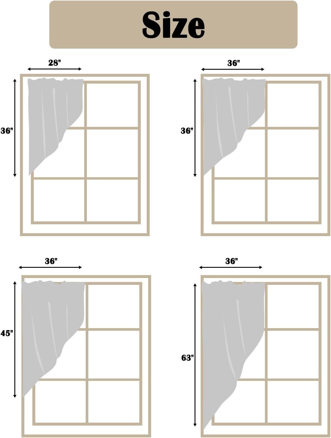 Swag Curtains, Solid Peach Modern Simple Stylish Rod Pocket Window Topper Curtains Valances for Kitchen Bedroom Living Room 2 Panel, 36""x45"", WJL-MAR6BLE20240430SHZF07222CUBCSAN