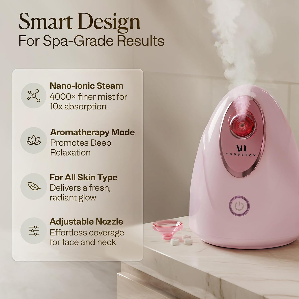 Facial Steamer Spa Kit with 15 Spa Tools for Complete At Home Facial