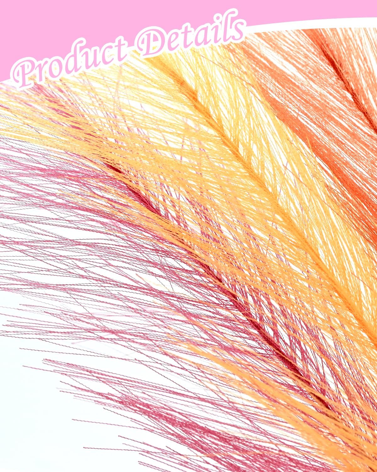 60pcs Faux Pampas Grass Pink Orange Fall Decor, 17.7inch Short Artificial Pompous Grass Fluffy Branches Vase Filler Fake Flower Arrangement for Home Wedding Boho Decor, Rose Apricot