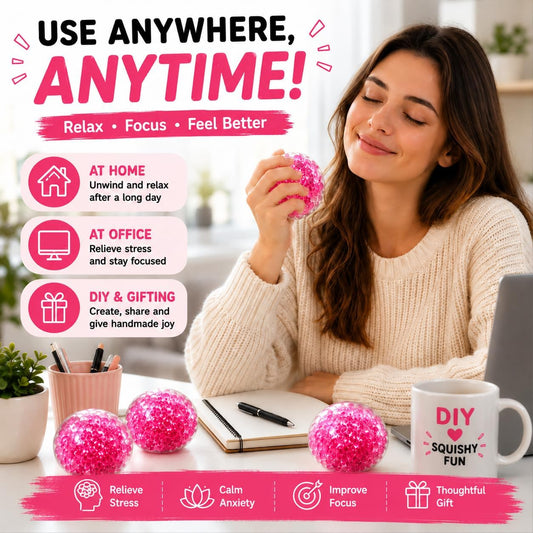 12PCS DIY Stress Ball Making Kit, Squishy Stress Ball Maker
