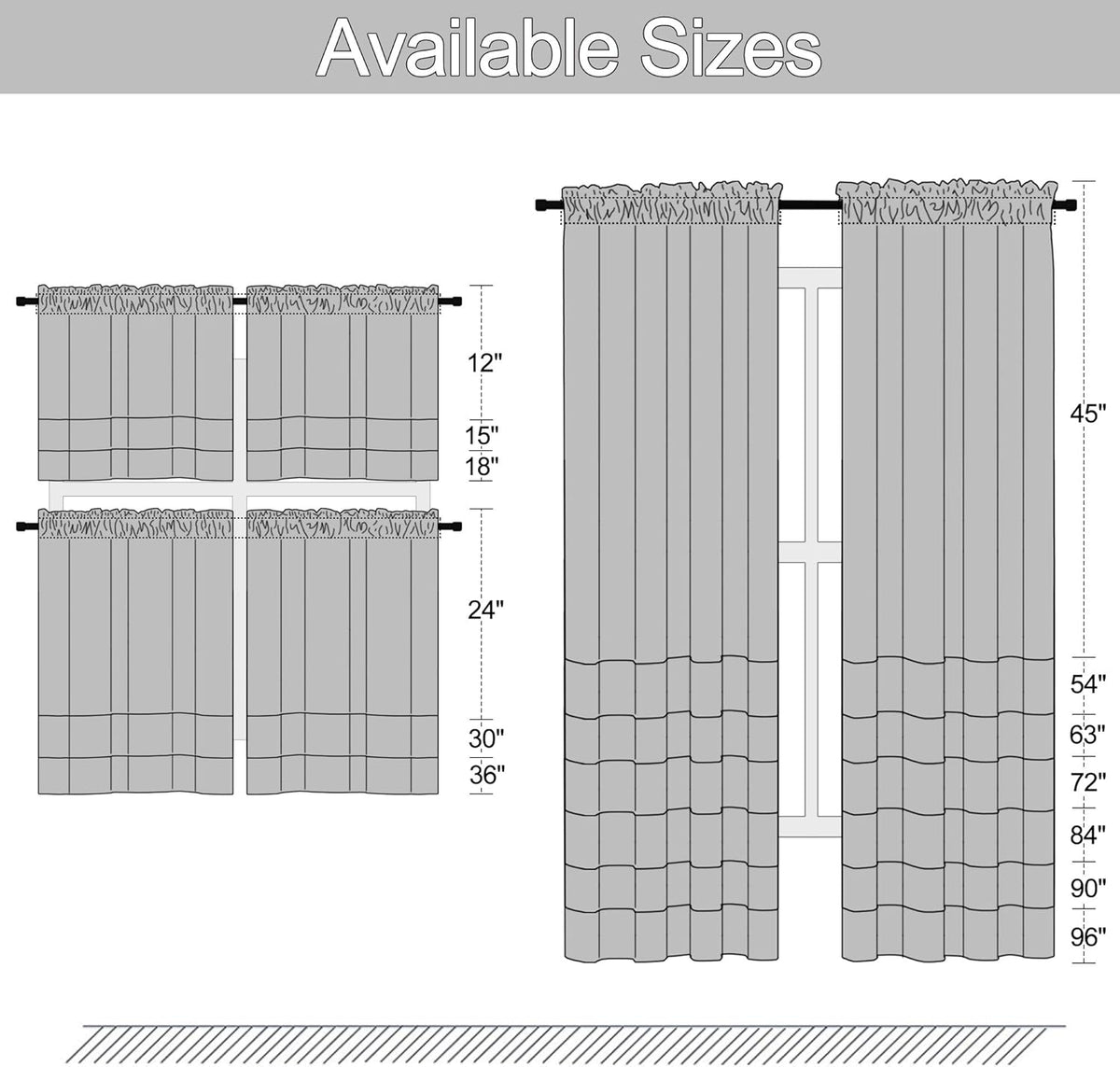 2 Panels Pink Blackout Valances for Nursery Window Valances for Girls Room with Rod Pocket (42 by 12 Inch Length)