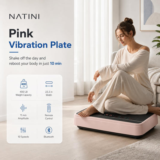 Vibration Plate Exercise Machine, 990 Speed Levels Whole Body Vibrating Plate for Lymphatic Drainage, Home Workout Equipment with Resistance Bands, Remote, 330 lbs Capacity for Home Gym