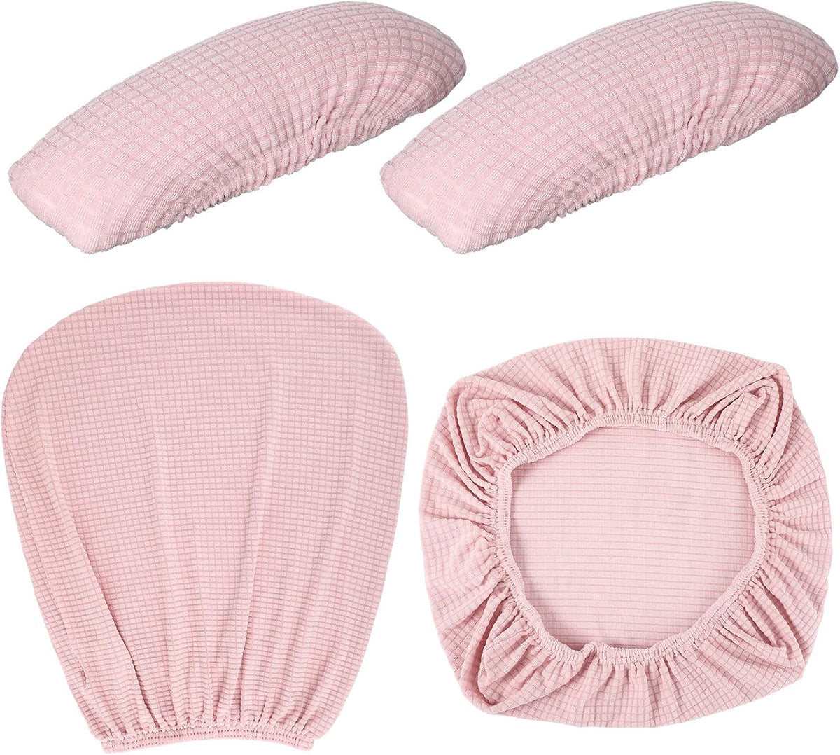 4 Pcs Office Chair Covers Stretchable Armrest Seat,XL,Pale Pink