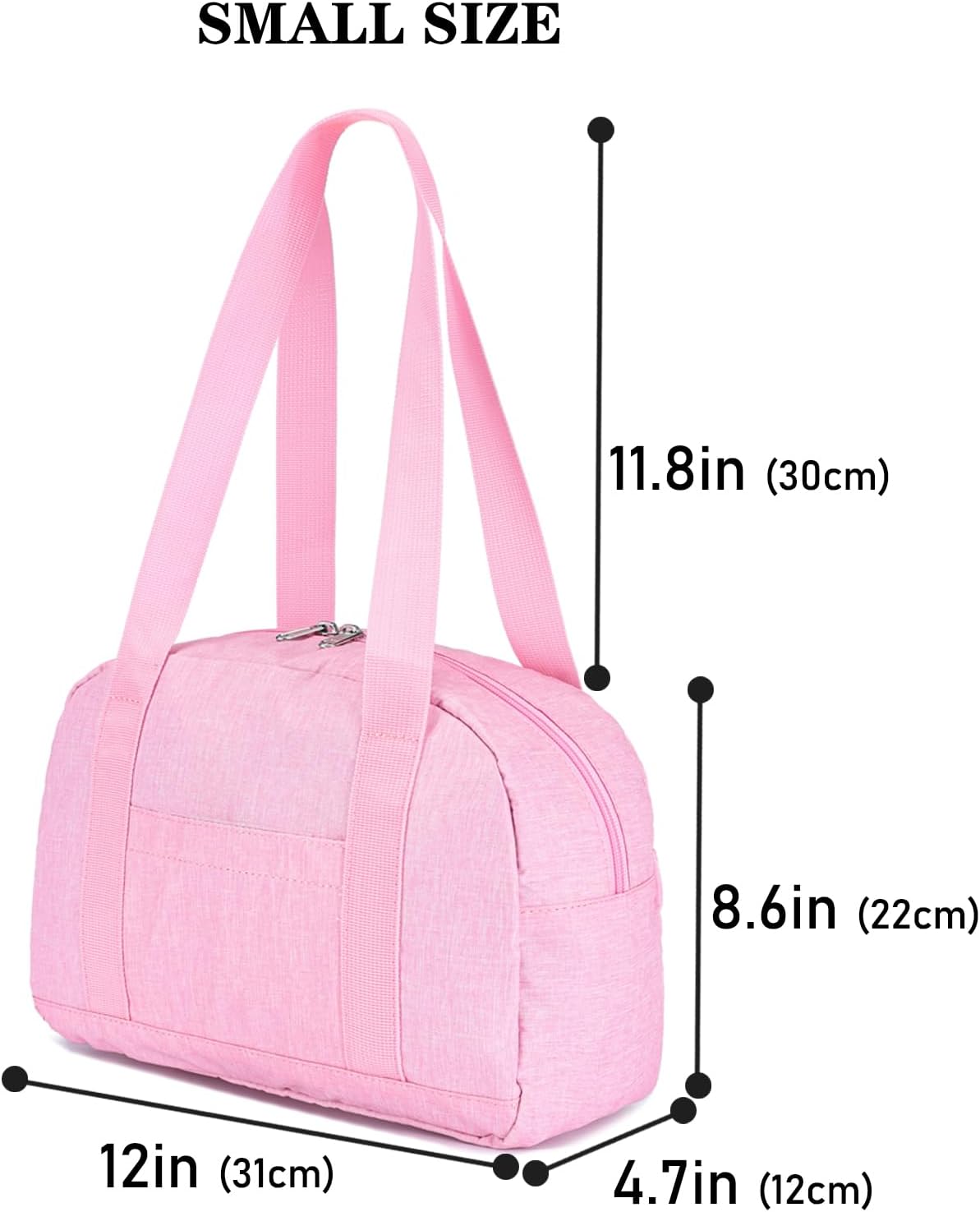 Mini Gym Bag for Women Girl 12 inch Small Gym Tote Lightweight Carry On Bag