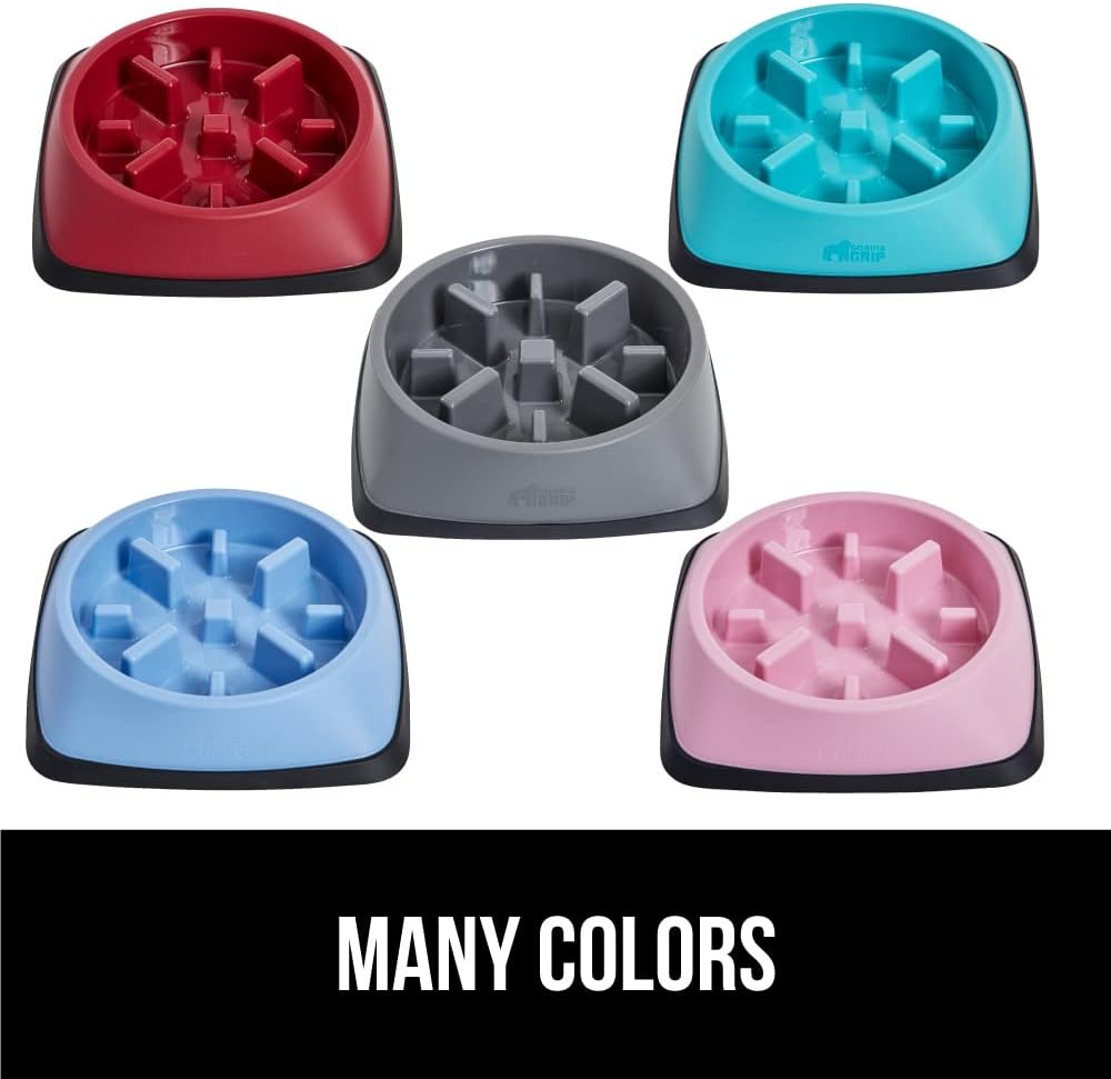 ® Patented Slow Feeder Dog and Cat Bowl, BPA Free, 4 Cup Pink