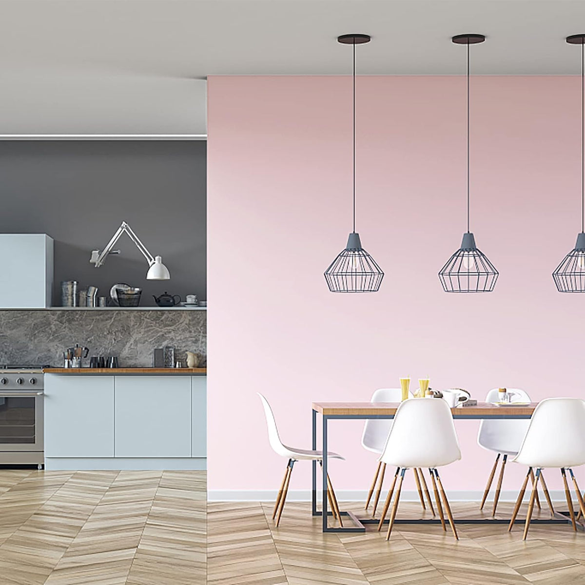 Solid Light Pink Wallpaper Matte Textured Peel and Stick Wallpaper 118"X15.7" Modern Self Adhesive Removable Wall Paper Waterproof Contact Paper for Living Room Bedroom Decor