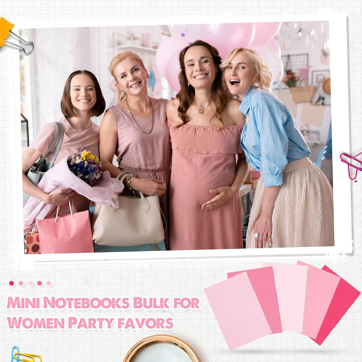 50 Pcs Mini Notebooks Lined Paper Bulk, Pink