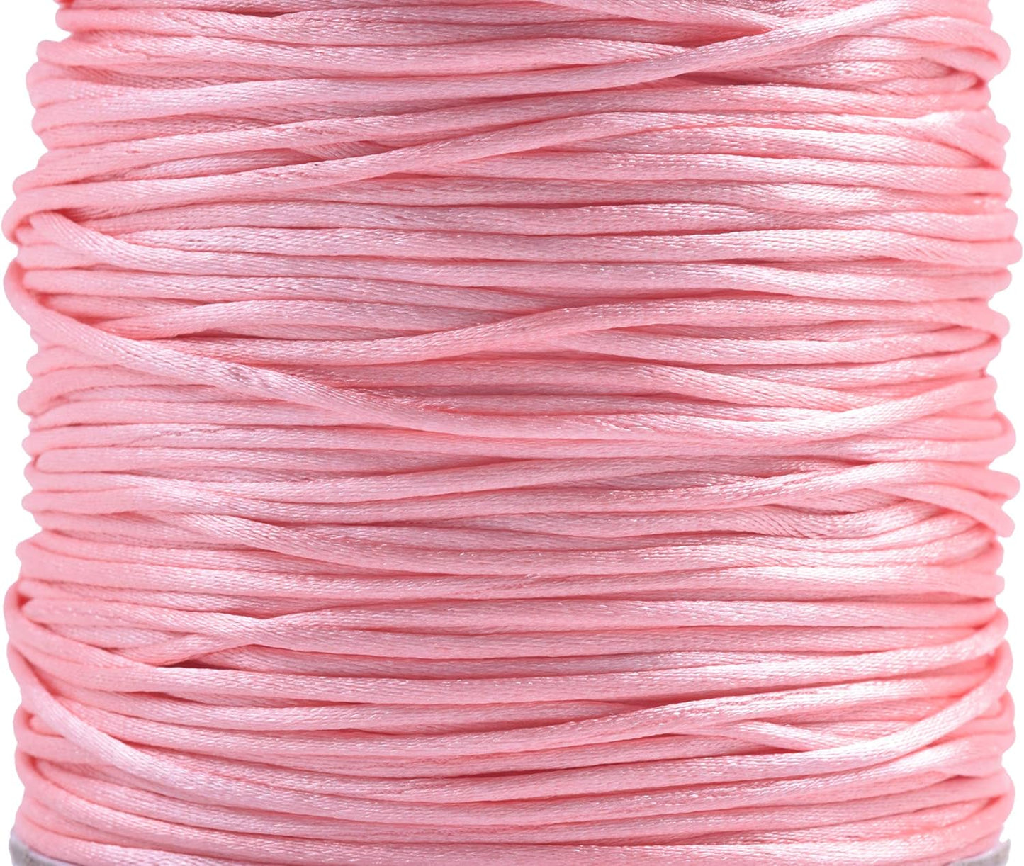 80 Yards 1.0mm Nylon Rattail Satin Silk Trim Cord Beading String for Chinese Knotting, Kumihimo, Beading, Macramé, Jewelry Making, Peach