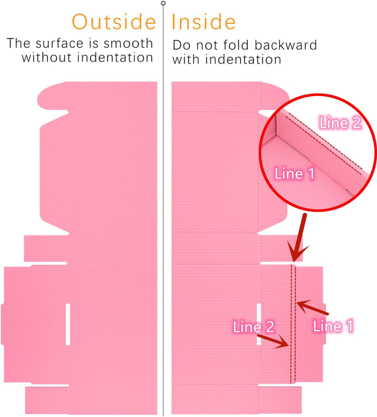 4x4x2 Shipping Boxes Set of 25, Pink Mailer Corrugated Cardboard Box