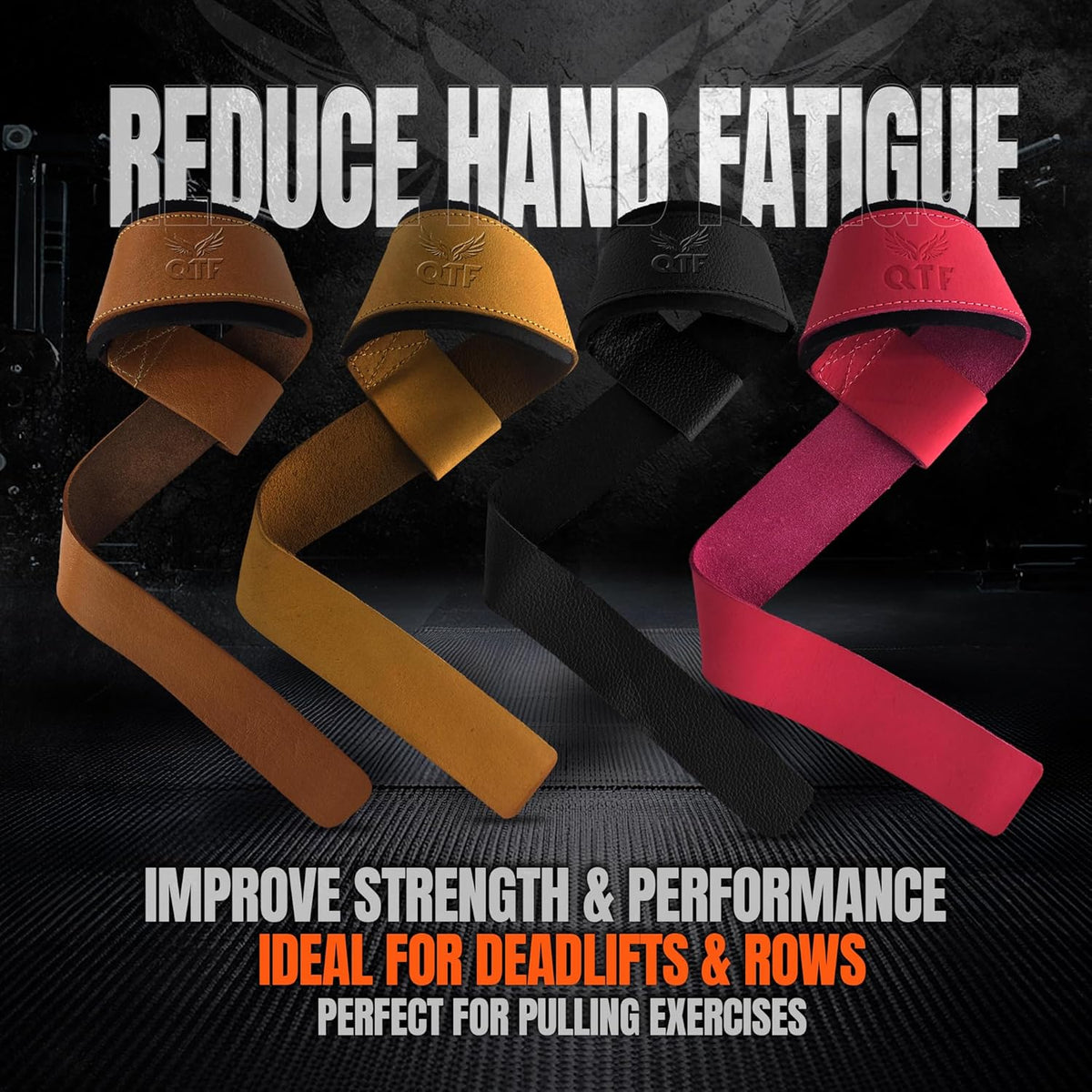 Genuine Leather Lifting Straps, Wrist Assistance for Heavy Pulls, Weightlifting Bodybuilding, Gym, Fitness Accessories, Strength Training, Powerlifting, & Deadlifts