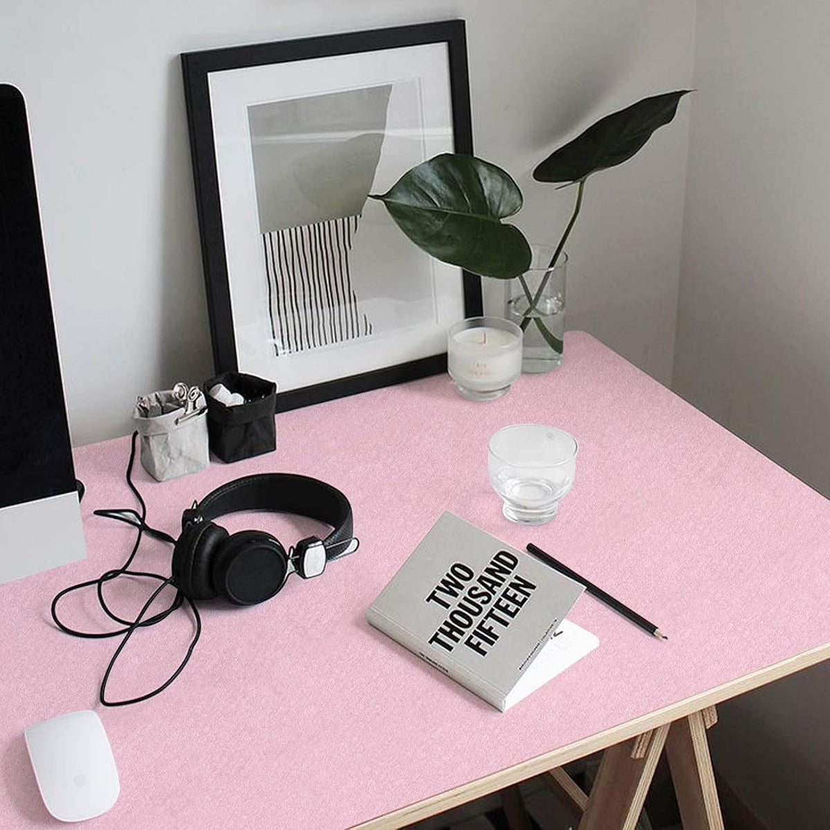 Pink Wallpaper Embossed Silk Self Adhesive Peel and Stick Contact Paper