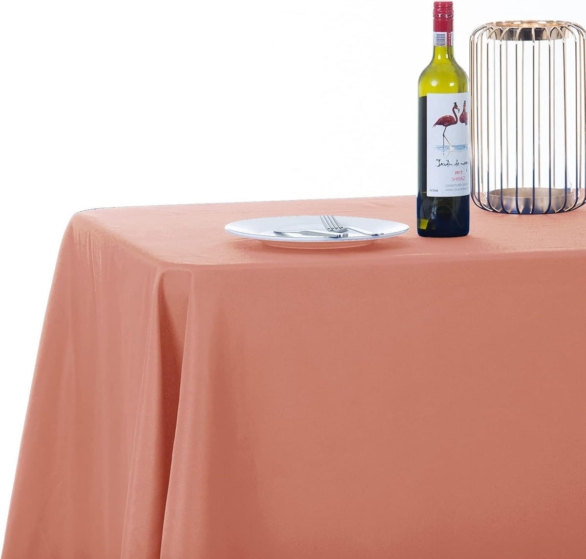 2pack 90x156 Inch Dusty Pink Rectangular Tablecloth 6 Feet Table Cloth in Polyester Fabric for Wedding/Banquet/Restaurant/Parties