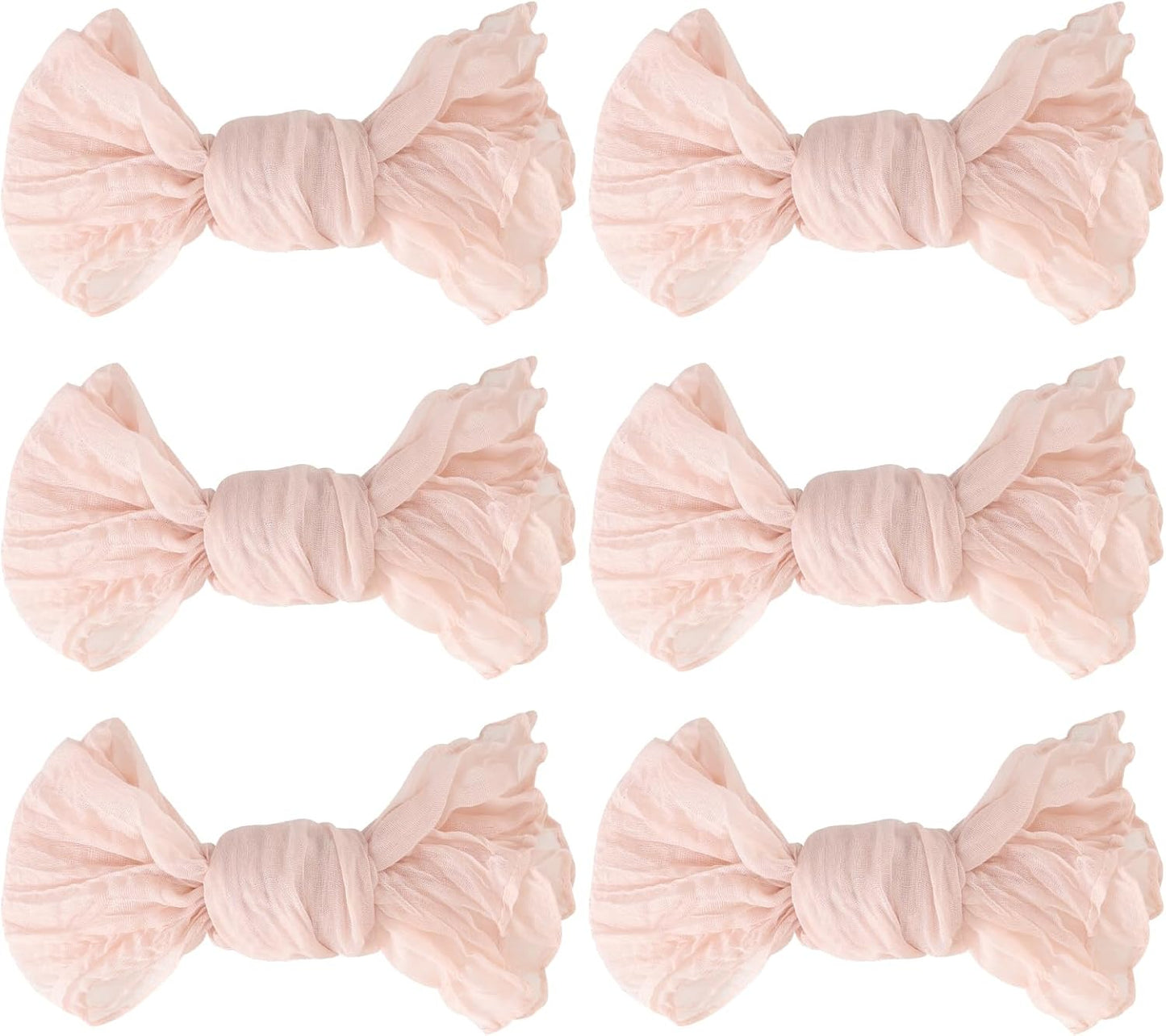 Nydotd 6pcs Cheesecloth Napkins 20 x 20 Inch Boho Dinner Napkins Wrinkled Rustic Linen Table Decorative Cloth Napkins for Wedding Party Baby Shower Family Everyday Use Easter (Dusty Pink)