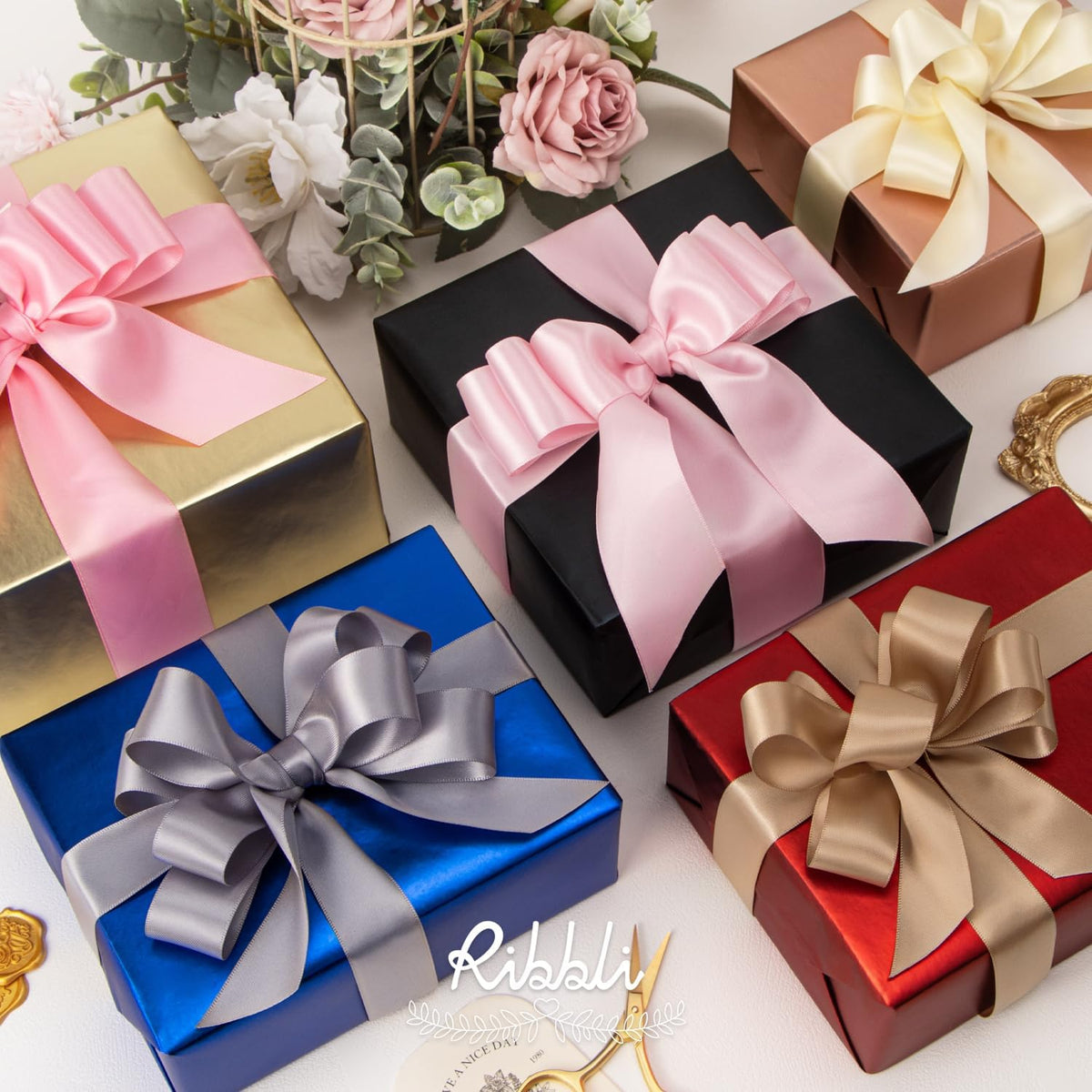Double Faced Light Pink Baby Pink Satin Ribbon,1” x Continuous 25 Yards,Use for Bows Bouquet,Gift Wrapping,Baby Shower,Floral Arrangement