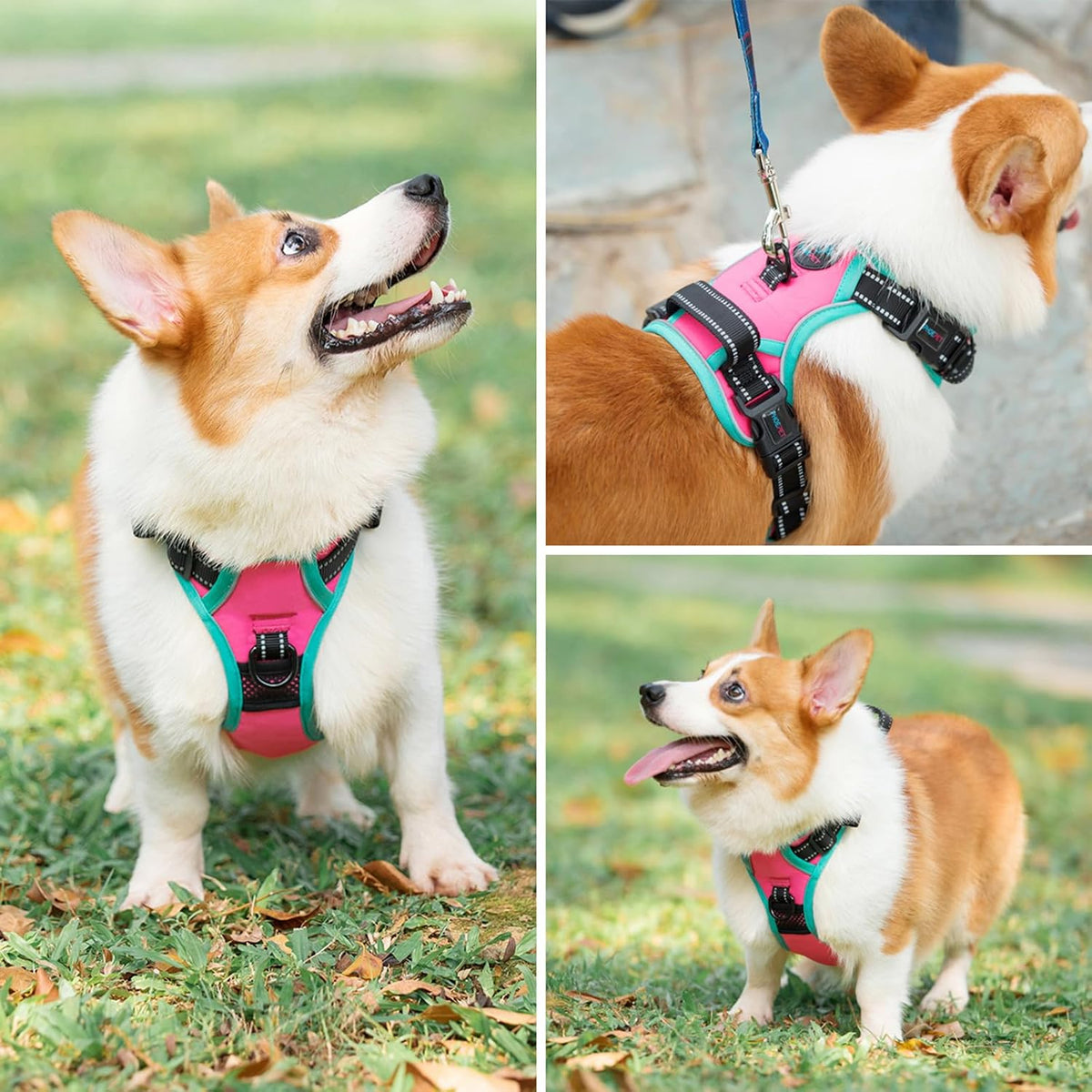 Upgraded No Pull Dog Harness, Reflective Adjustable Vest
