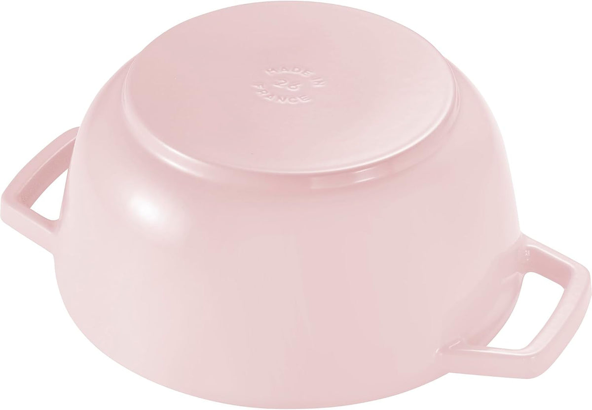 Cast Iron Essential French Oven, Dutch Oven, 5-quart, serves 5-6, Made in France - Peony Pink