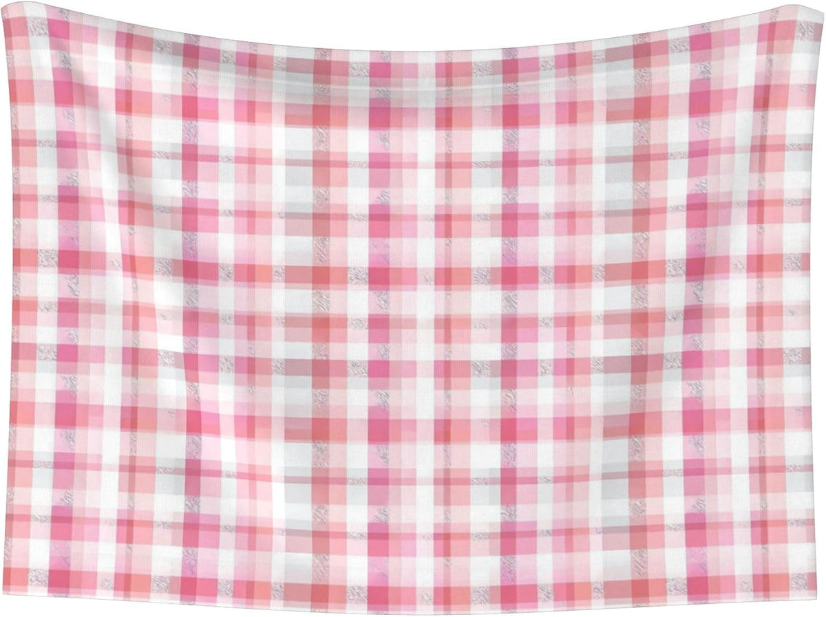 Waterproof Dog Blanket Soft Pet Blanket for Puppy Cat, Fleece Cat Throw Blankets for Furniture Bed Couch Sofa Reversible - Pastel Pink Gingham 4