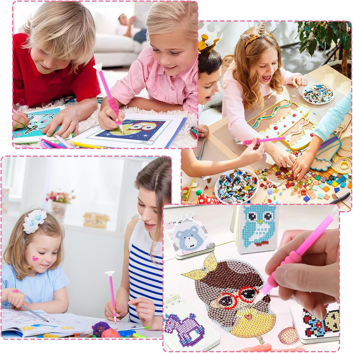 54Pcs Diamond Art Pens Tools and Accessories Kit for Kids Adults