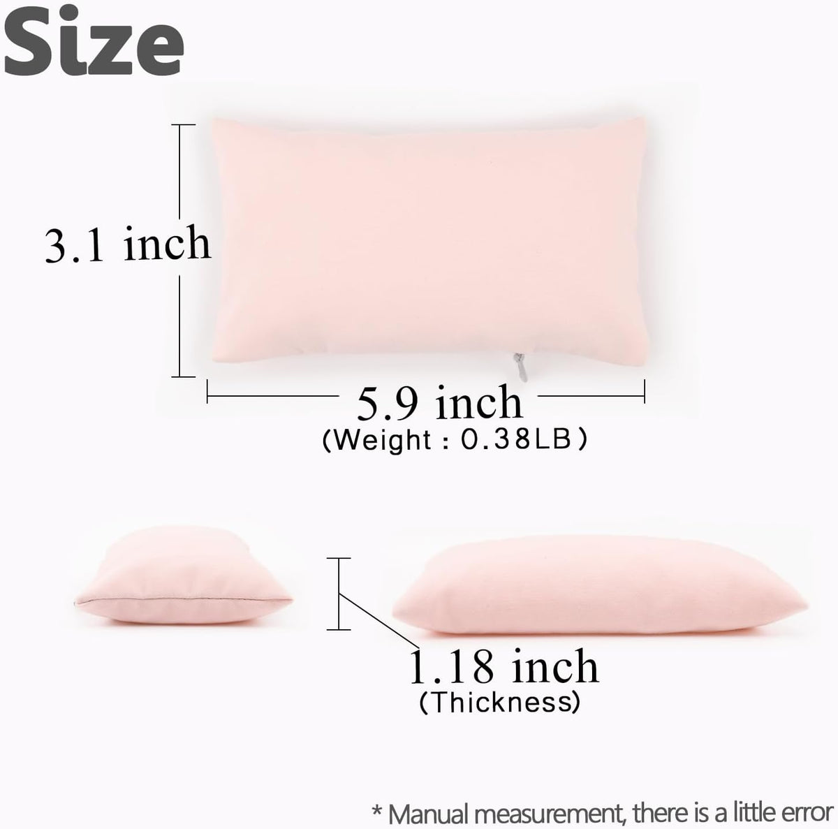 Ergonomic Mouse Wrist Rest Bean Bag, Carpal Tunnel Mouse Support Pad Filled Ergo Beads for Computer, Laptop, PC Gaming (Light Pink)