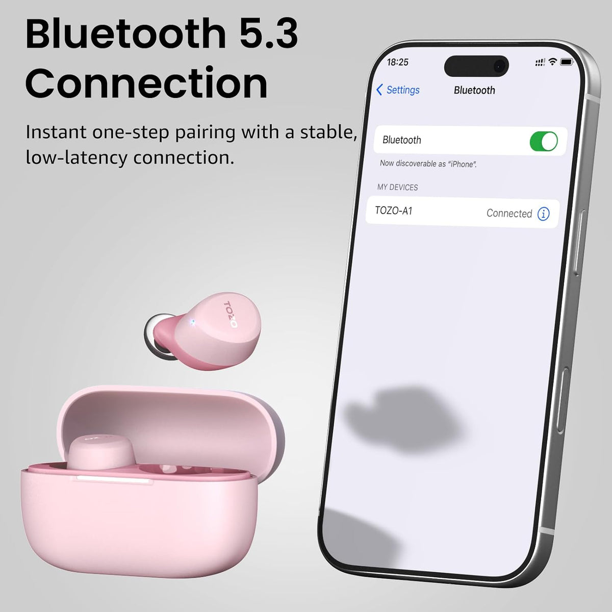 A1 Wireless Earbuds Bluetooth 5.3 Light Weight in Ear Headphones