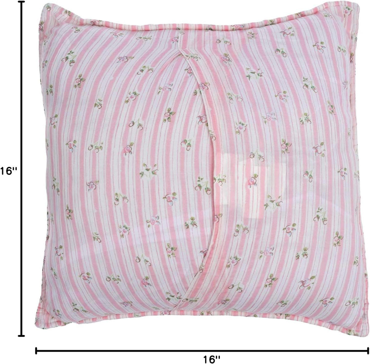 Pink Rose Romantic Ruffle Floral Flower Decor Pillow (Pink Lace, Decor Pillow - 1pc)