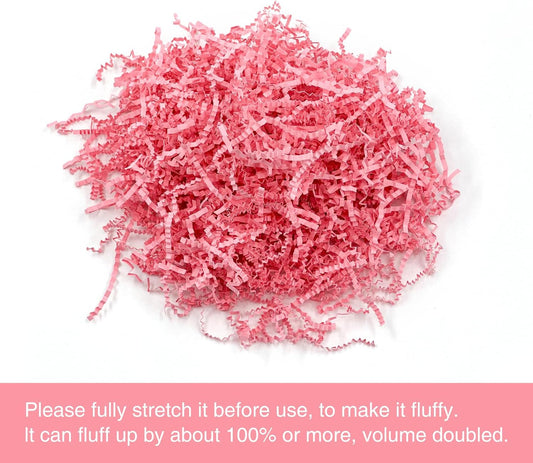 2LB Crinkle Paper Shred Filler for Gift Box Bag and Basket On Mother's Day(Pink)