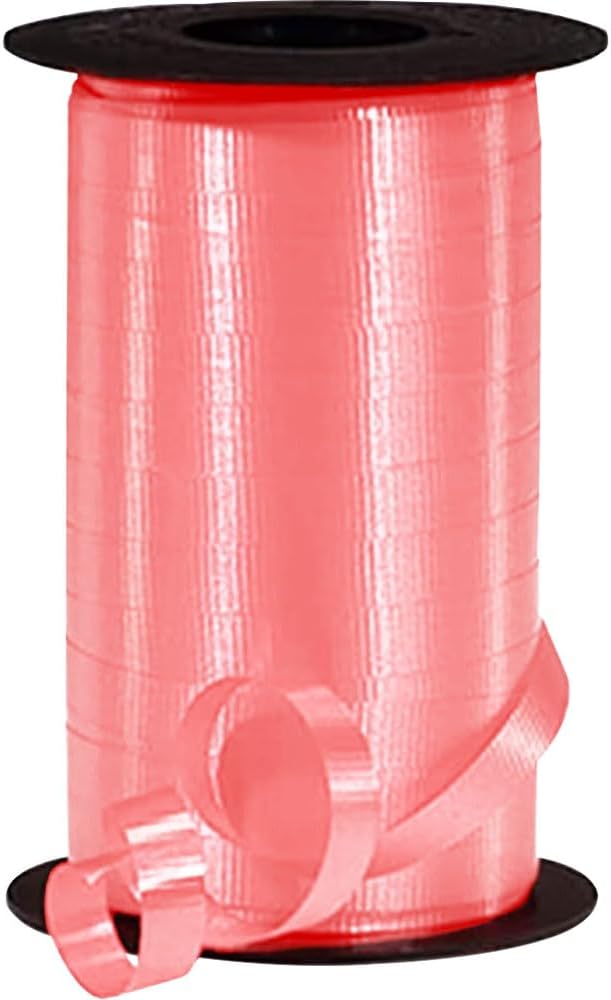 250 Yards x 3/8in Peach Crimped Curling Ribbon String for Gift Wrapping Ribbon Balloon String Birthday Celebration Party Presents Decor, Festival Art Craft Accessories (1-250 Yard Rolls)