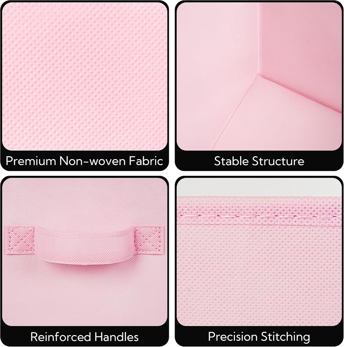 6-Pack 11x11 Storage Cubes, Cube Storage Organizer, Pink
