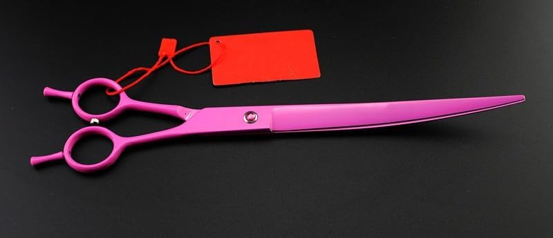 Pink Dog Grooming Scissors - 9 Inch Japan 440c Shears For Pets, Cat & Dog Hair Cutting, Professional Hairdressing Tools, Sharp & Durable Straight