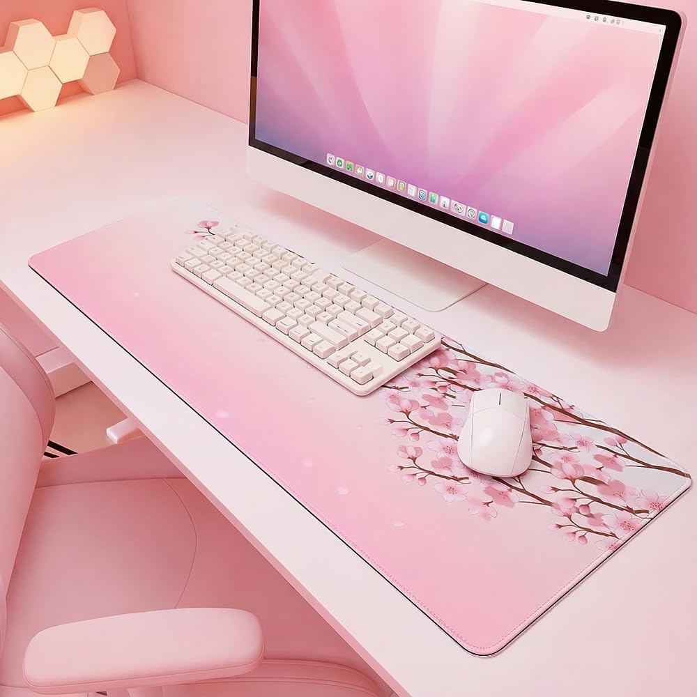 Large Desk Keyboard Mouse Pads Mats 11.8 x 23.6 Inches