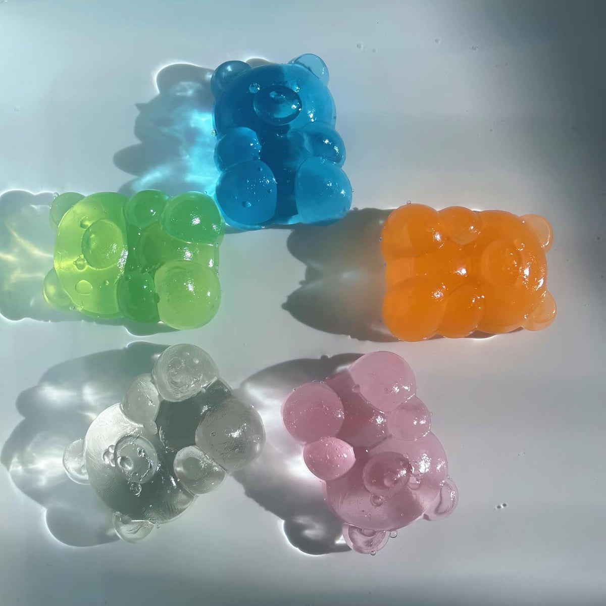 Slicone Taba Squishy,Stress Ball,Calming Fidget Toy,Gummy Bear Pink