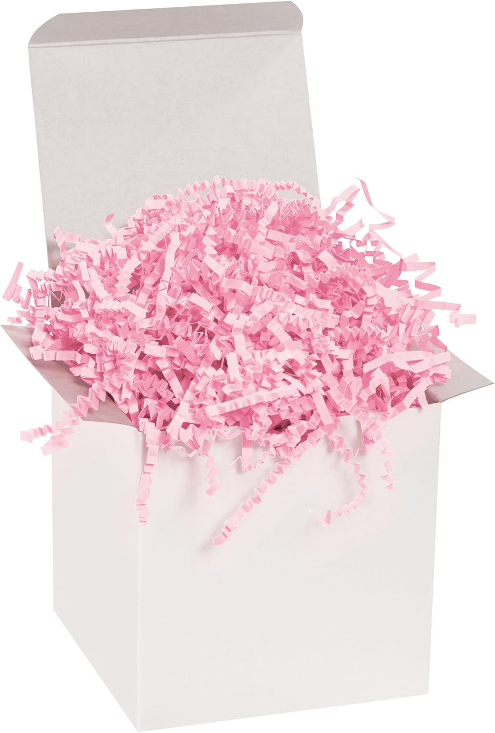 Light Pink Crinkle Paper Filler (10lb) - Shredded Paper for Basket Stuffing, Shipping, Packaging, Confetti, Crafts & Holidays - Crinkle Cut