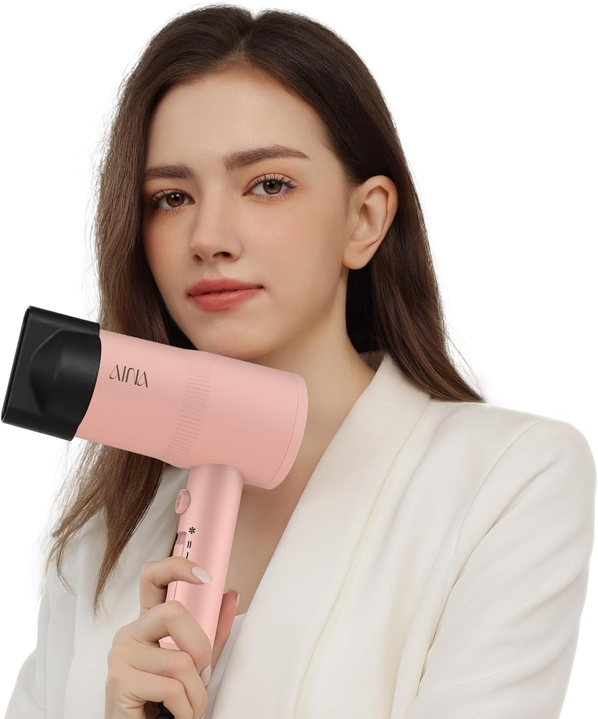 Diffuser Hair Dryer Full-Featured Blow Dryer 110V/1600W(Babe Pink)