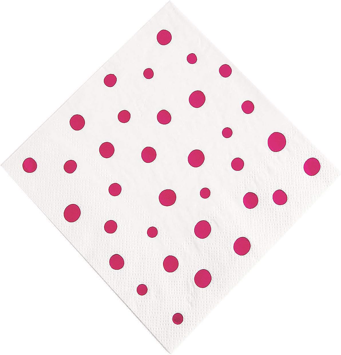 PINK METALLIC DOT LUNCH NAP - Party Supplies - 32 Pieces