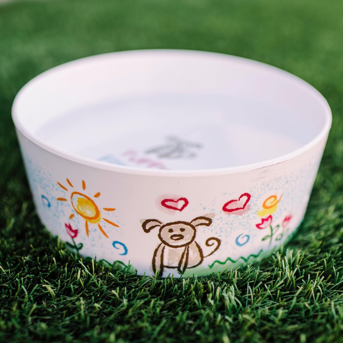 Loving Pets Dolce Moderno Dog Bowl – Modern Melamine Dog Food Bowl & Dog Water Bowl – Durable, Non-Slip Pet Dish for Small & Medium Dogs – Dishwasher Safe Dog Bowl (Small, 16 oz)