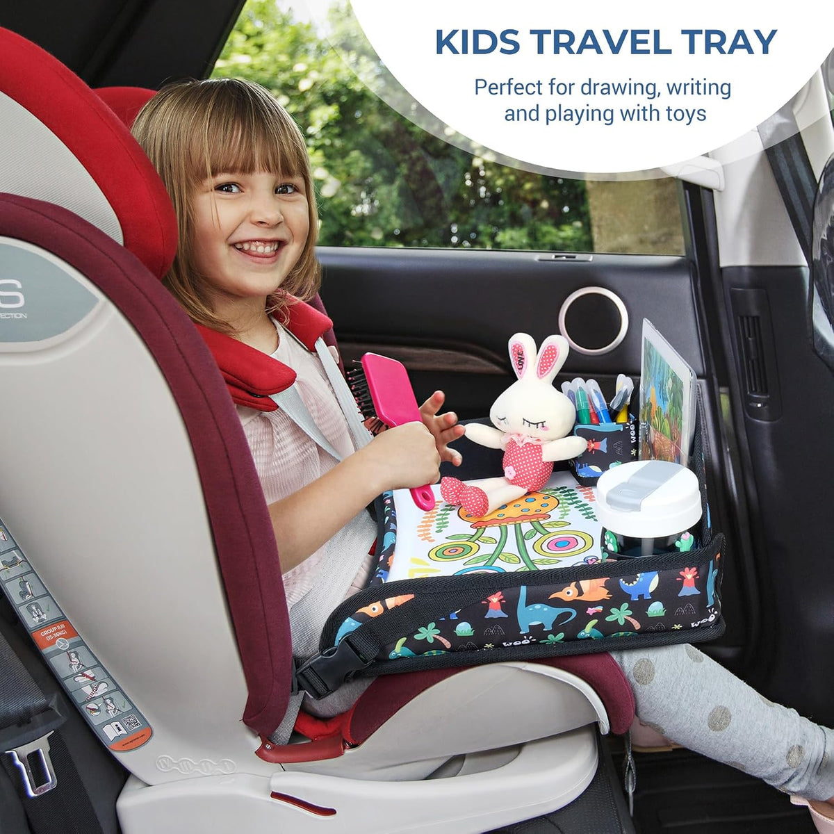 2PCS Kids Travel Tray for Toddler Car Seat