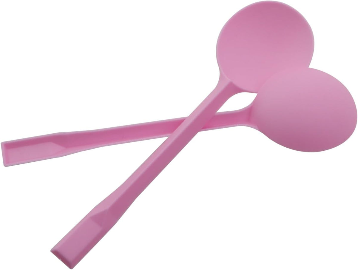 50PCS Disposable Pink Plastic Spoons Individually Wrapped Cutlery Party Supplies Scoop for Cake Desserts Ice Cream Fruit Salads